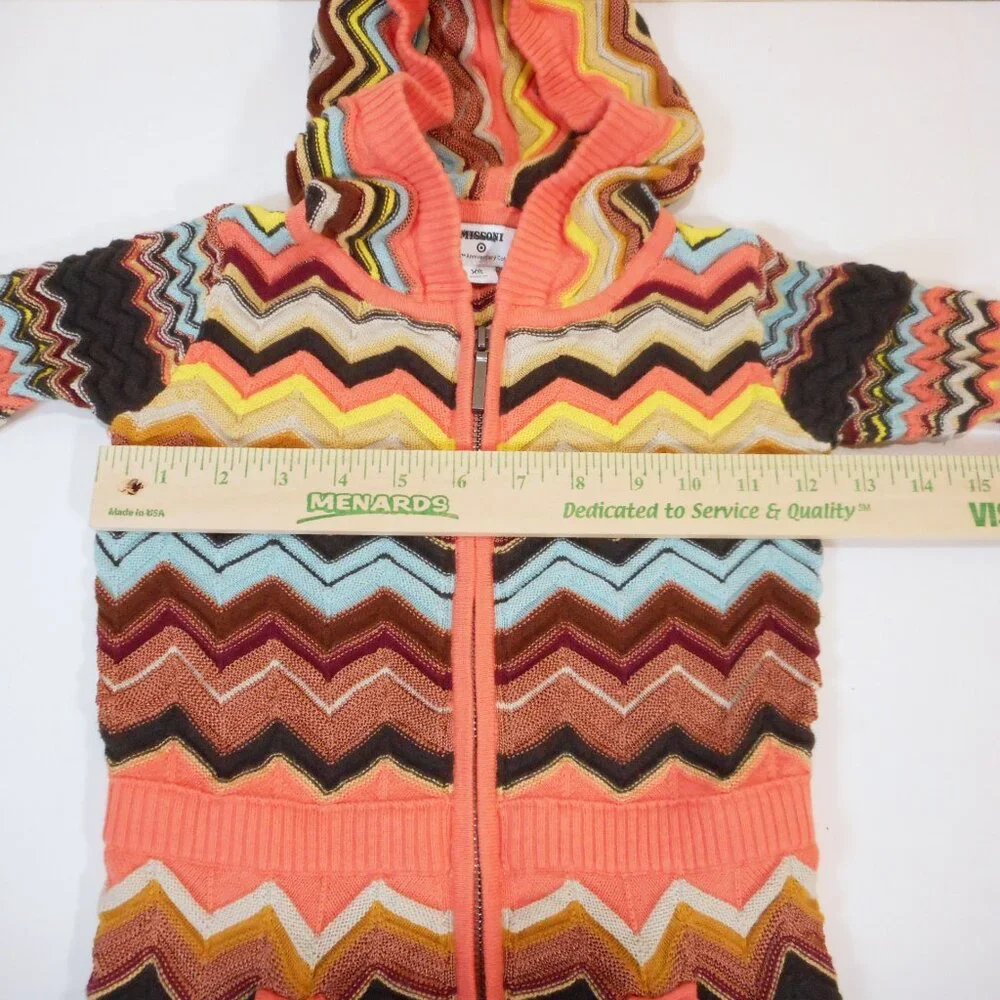 Missoni Target 20th Anniversary Girls Youth XS Chevron Zigzag Sweater Hoodie
